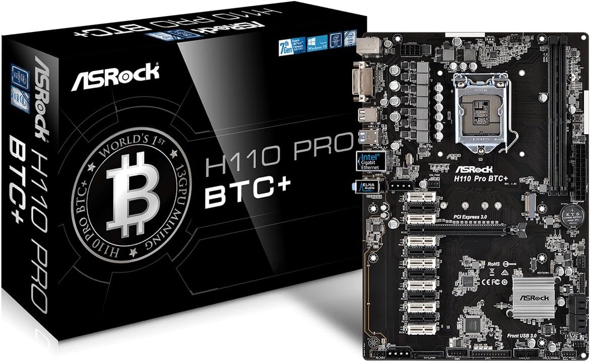 ASRock H Pro BTC+ 13GPU Mining Motherboard Cryptocurrency – BabyLuck Retail