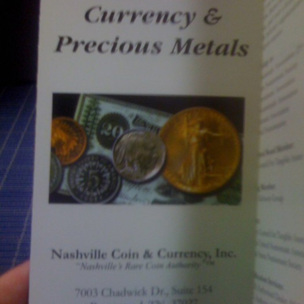 Nashville Coin & Currency, Inc. Brentwood, TN, - Home Page