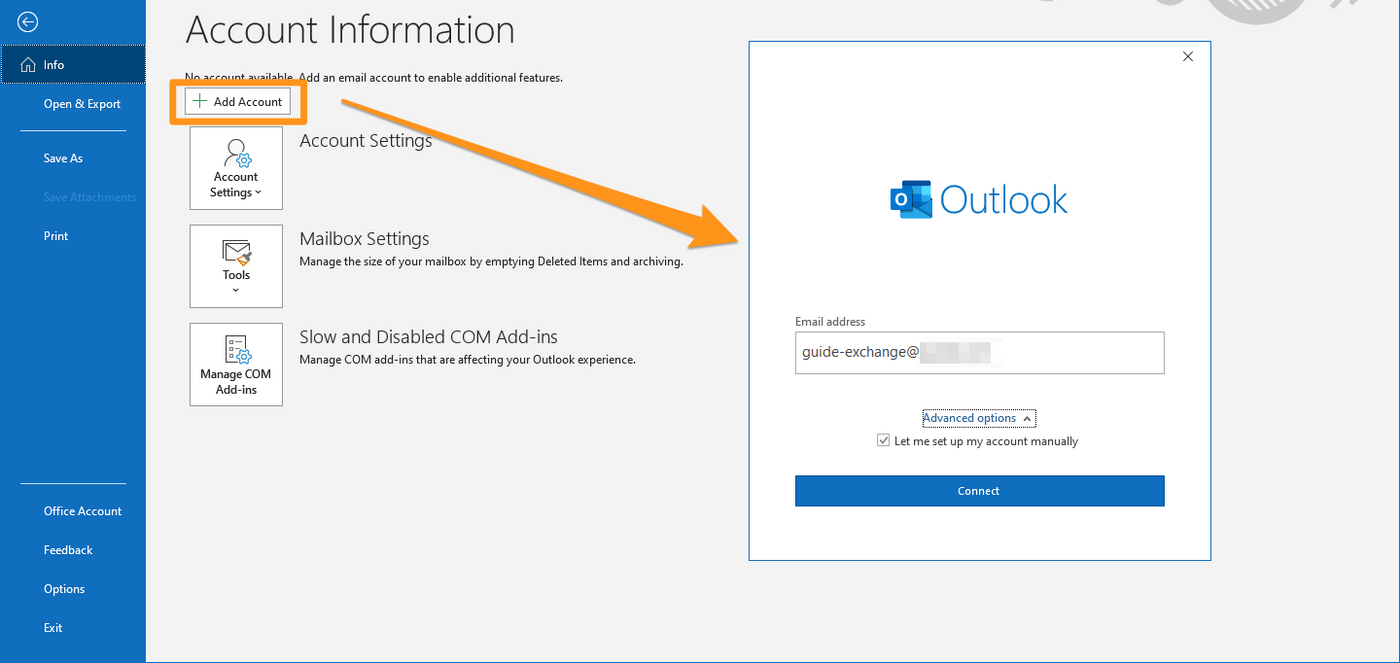 Setting Up Microsoft Exchange® in Outlook (Microsoft ) - IONOS Help