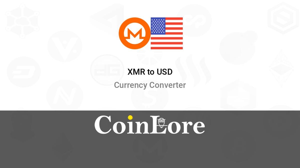 Convert 1 XMR to USD (Monero to US Dollar) - BitScreener