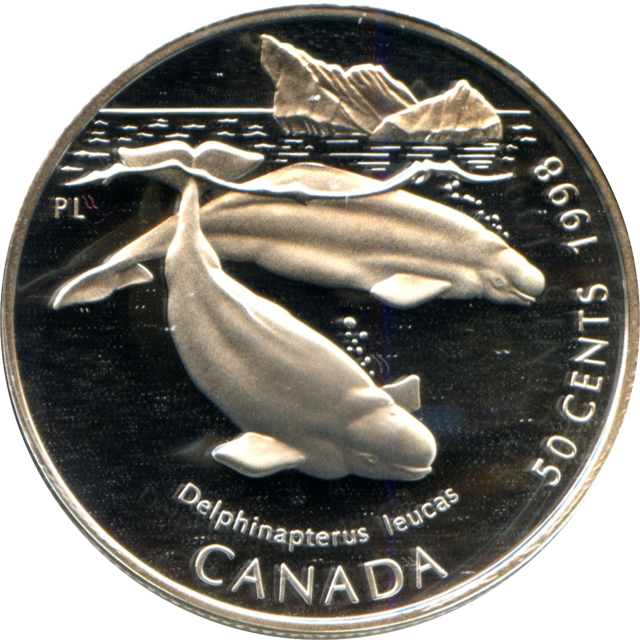 Humpback Whale - Australian Antarctic Territory Series 50c Coloured Uncirculated Coin 