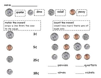 Matching Coins Worksheets - 15 family-gadgets.ru