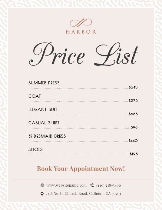 Free Price List Template Designed By Muhamad Helal | Behance :: Behance