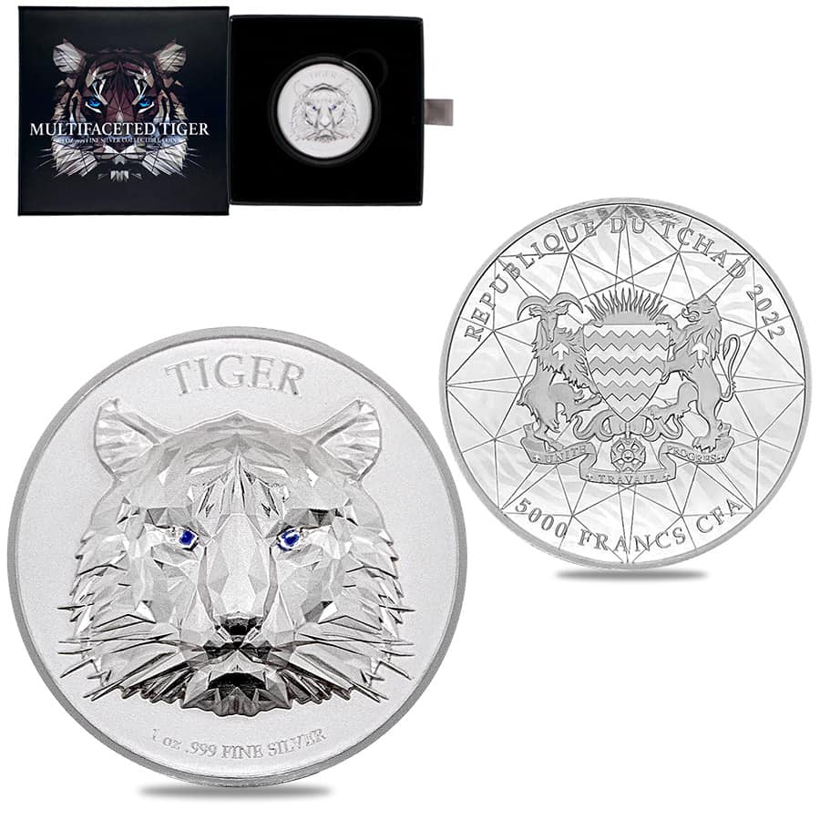 Lynx Multifaceted Animal High Relief Head $25 1OZ Pure Silver Coin Canada