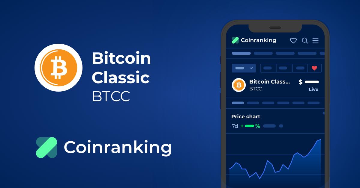 Bitcoin Classic price now, Live BXC price, marketcap, chart, and info | CoinCarp