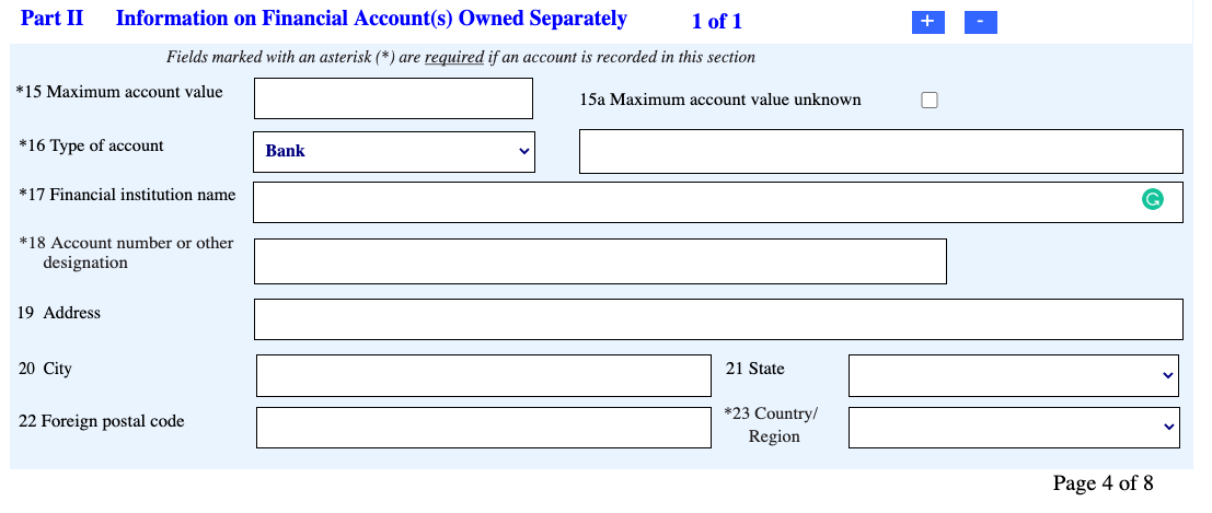 About Form , Statement of Specified Foreign Financial Assets | Internal Revenue Service