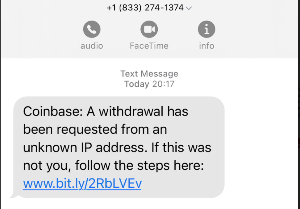 Scam Warning – Coinbase Users Are Being Sent Fake SMS Confirmations - Crypto News Australia