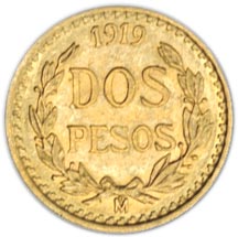 Buy 2 Peso Mexican Gold Coin - Varied Year - Guidance Corporation