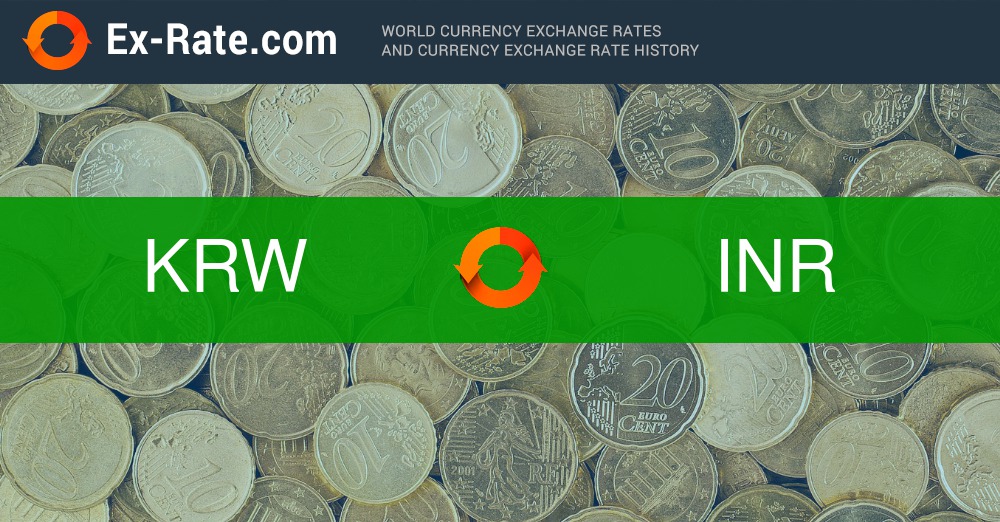 How much is rupees Rs (INR) to ₩ (KRW) according to the foreign exchange rate for today