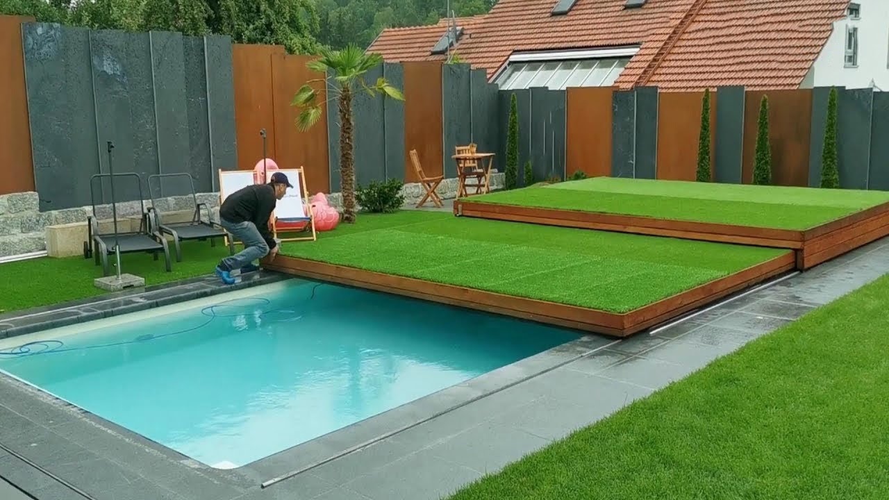 Disappearing Pool Turns Into a Deck