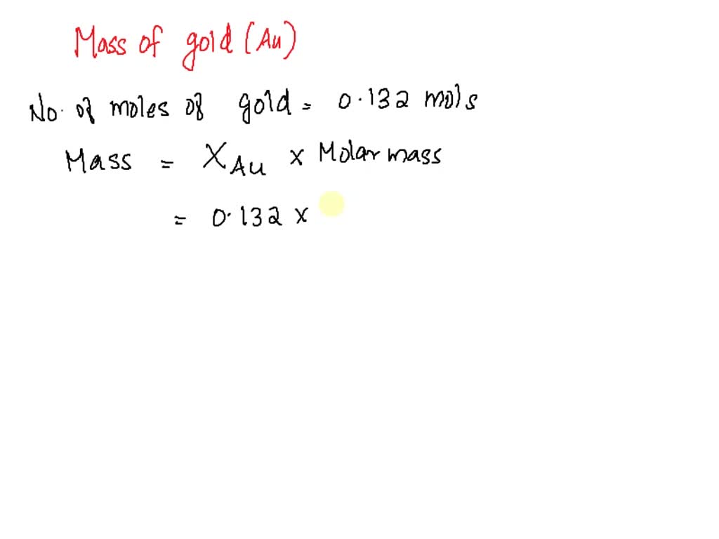 A pure gold coin contains mol of gold. What is its mass? | Wyzant Ask An Expert