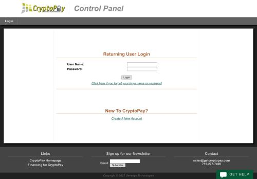 Cryptopay Login