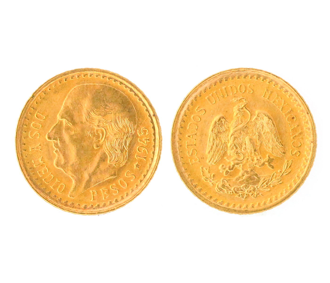 Buy Mexican Medio Y Dos Pesos Gold Coin