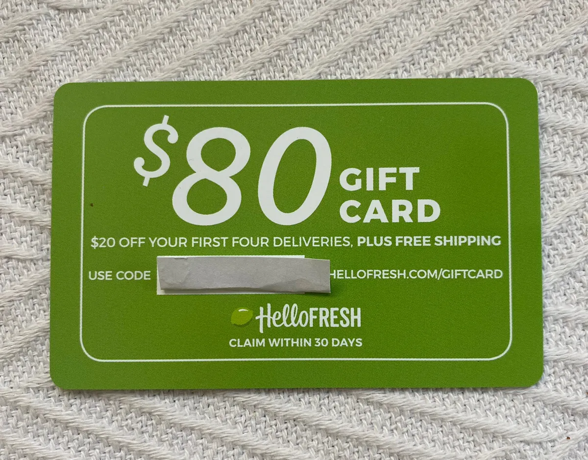 Hello Fresh - Physical Gift Card - $60