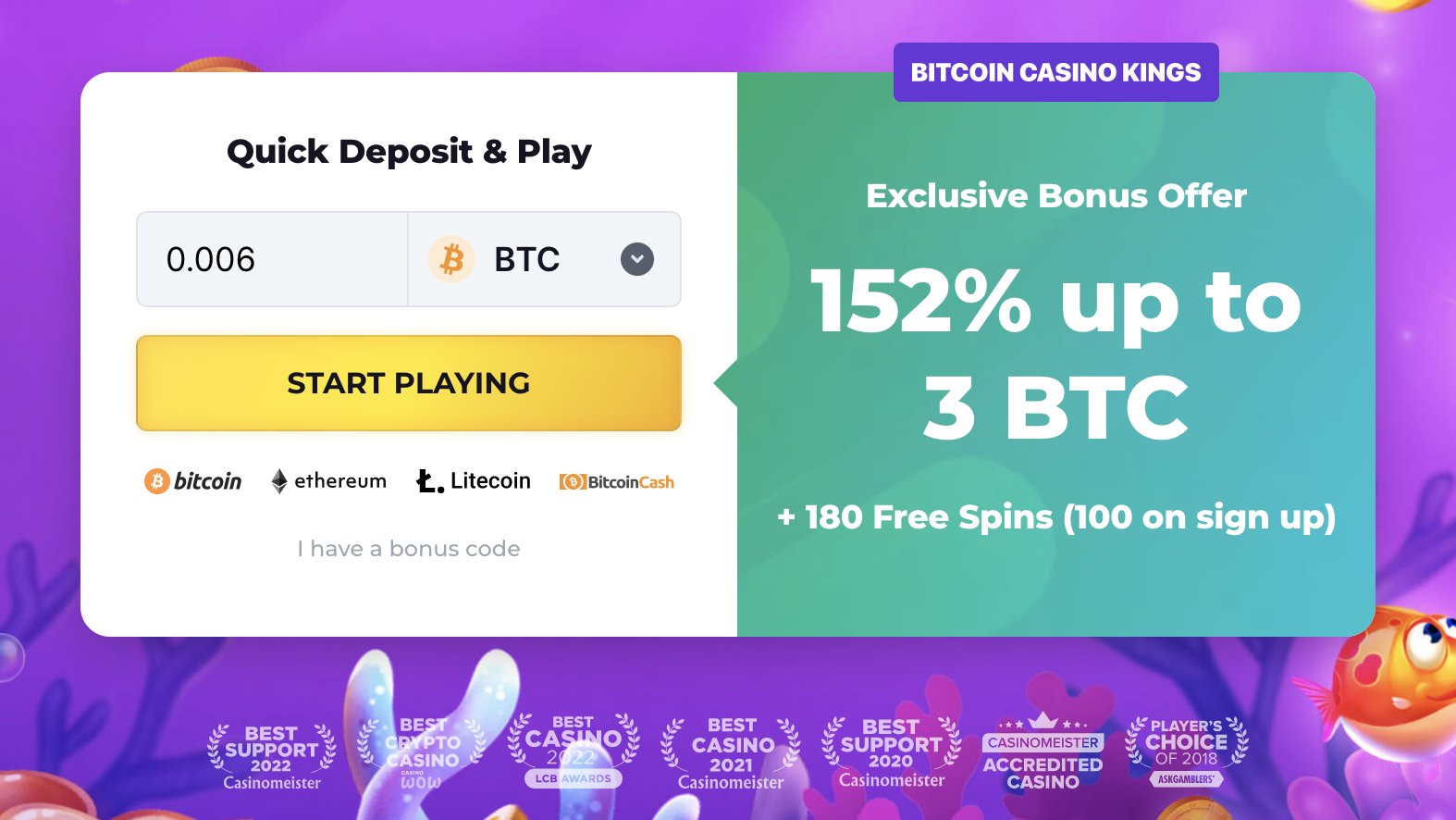 Top Bitcoin Casino Bonuses In 