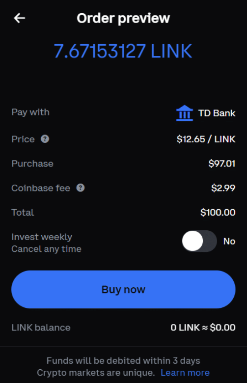 Chainlink (LINK) Price Goes DOWN After Coinbase Pro Listing