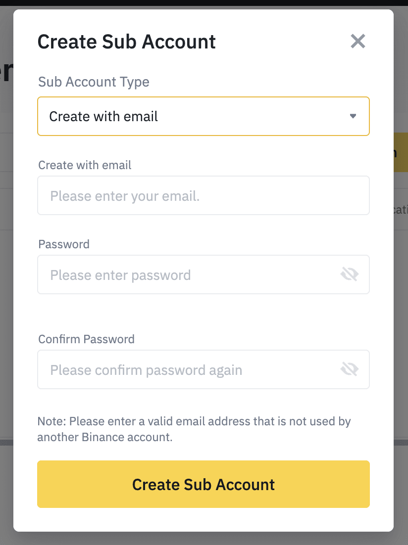 Setting up Binance sub accounts in HyperTrader