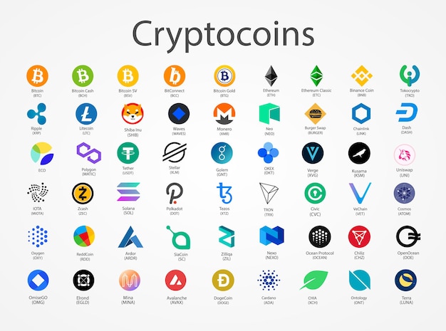 Cryptocurrency Icons & Symbols