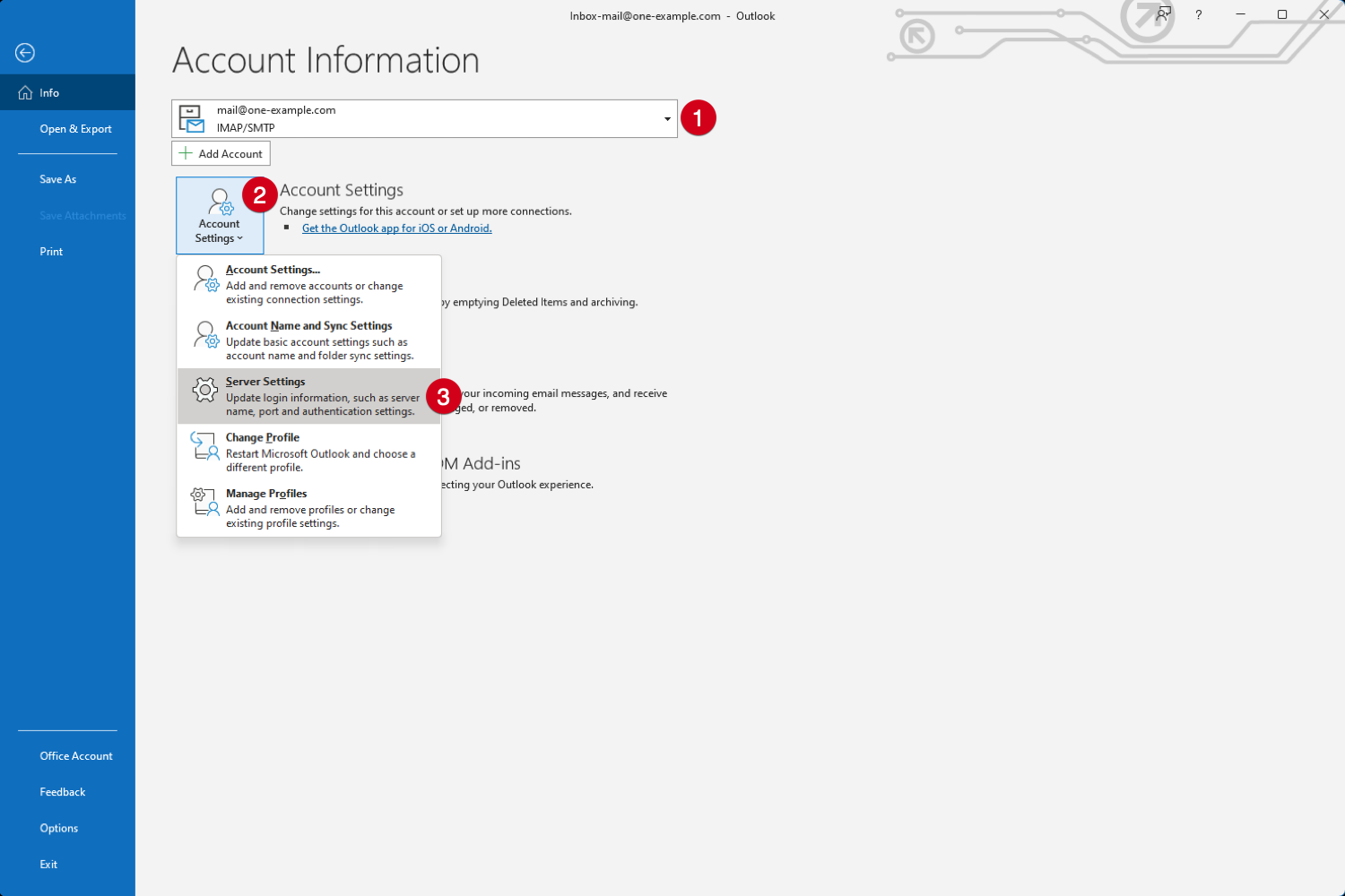 Exchange account basic settings - Microsoft Support