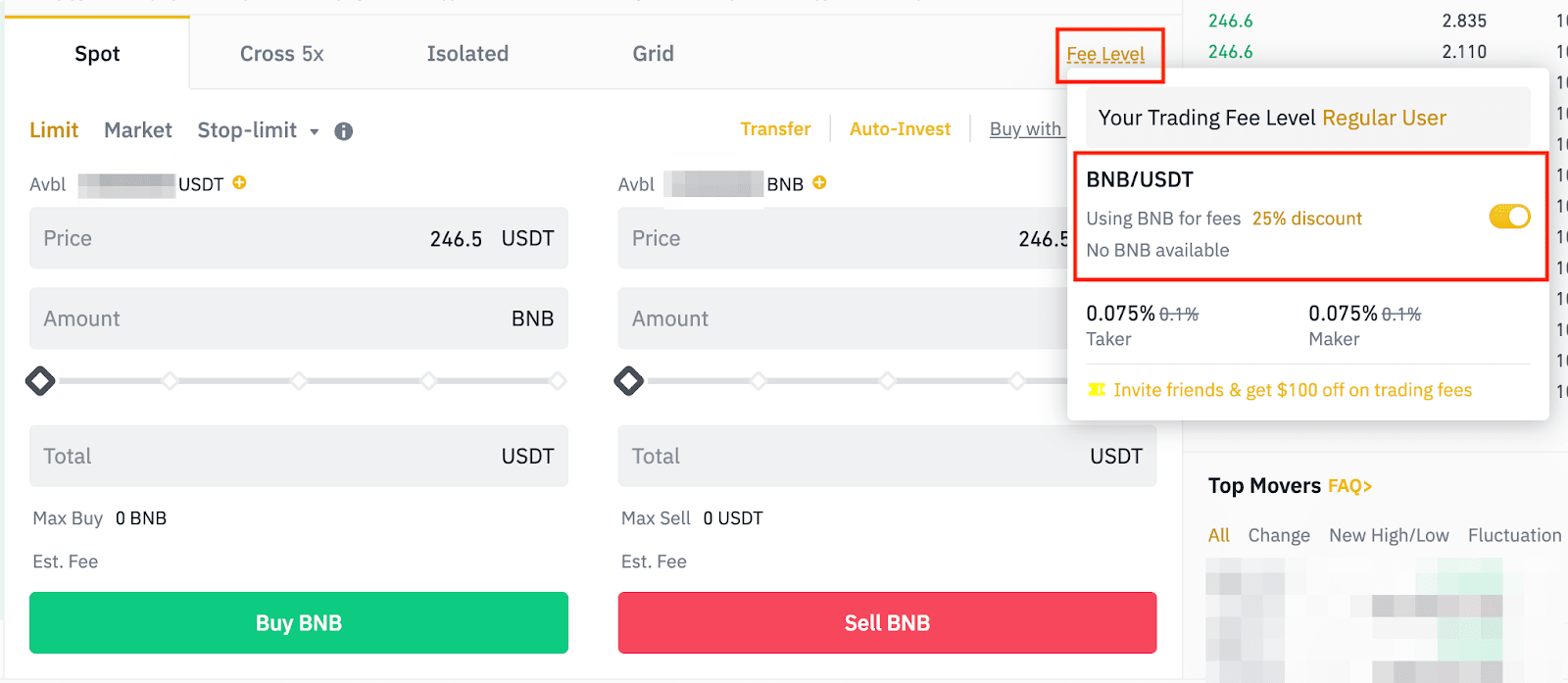 How to get trading fee discount by BNB - Spot/Margin API - Binance Developer Community