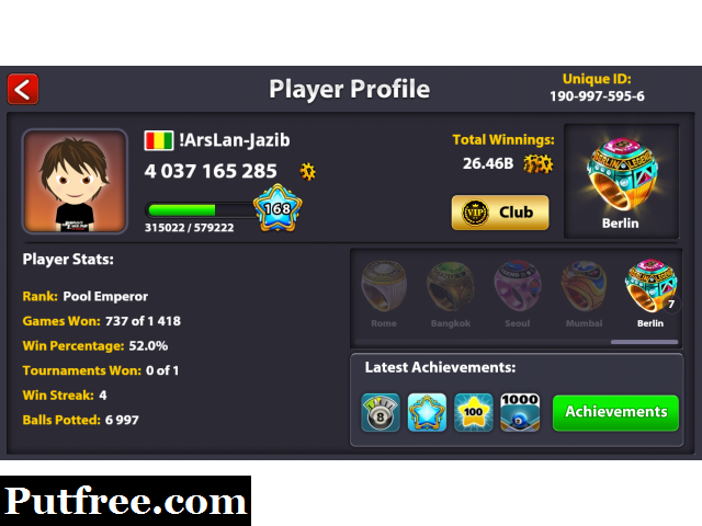 8 ball pool coins seller legendery cues and cash account in Karachi | Clasf games