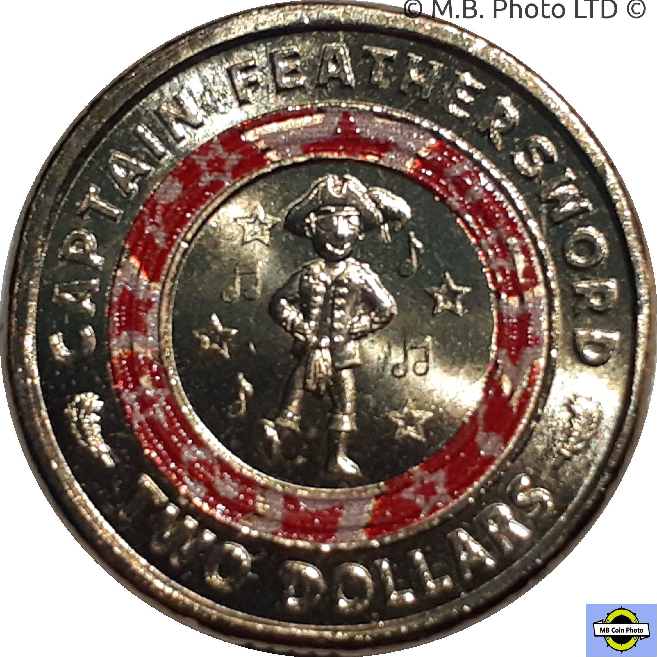 Two Dollars The Wiggles - Captain Feathersword (Red), Coin from Australia - Online Coin Club