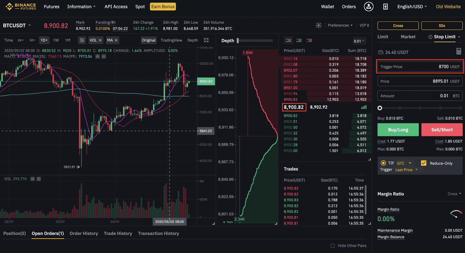 How to use Stop loss and take profit with futures - Futures API - Binance Developer Community