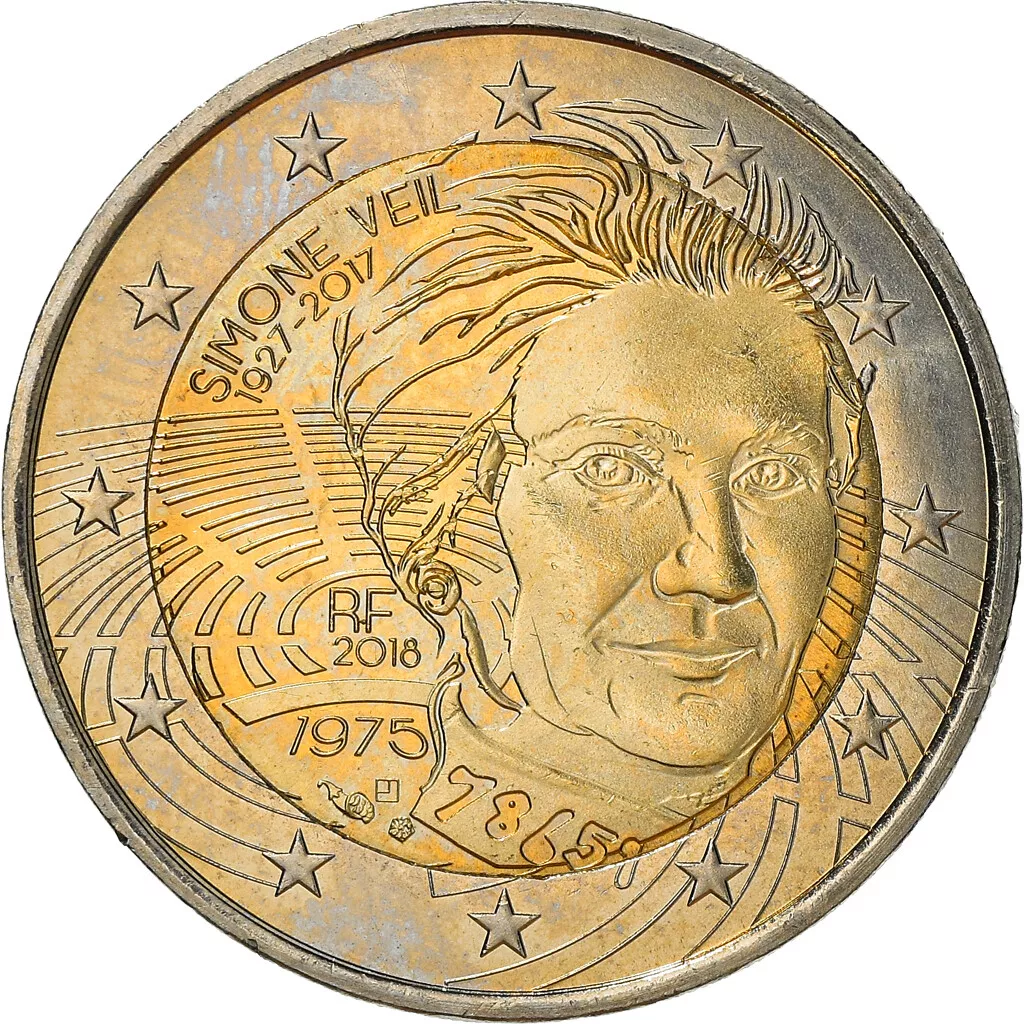 Commemorative 2 Euro Coin France (Simone Veil)