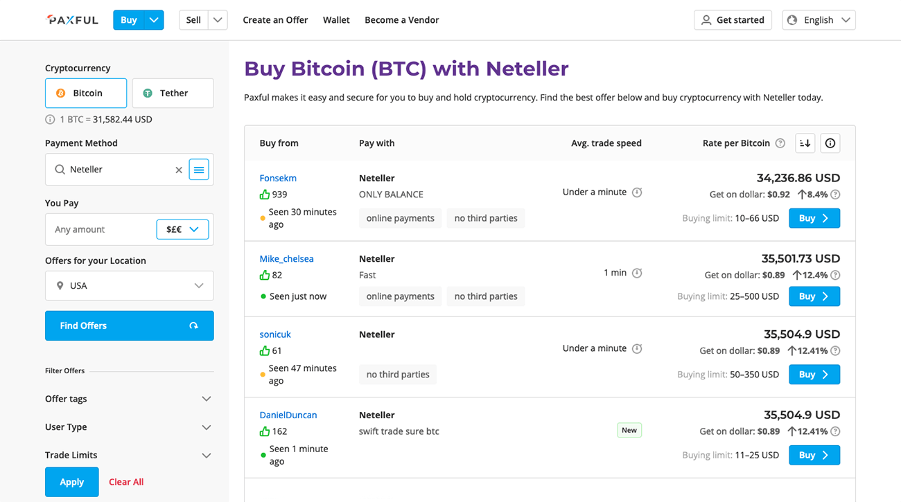 Exchange BTC-UP to Neteller