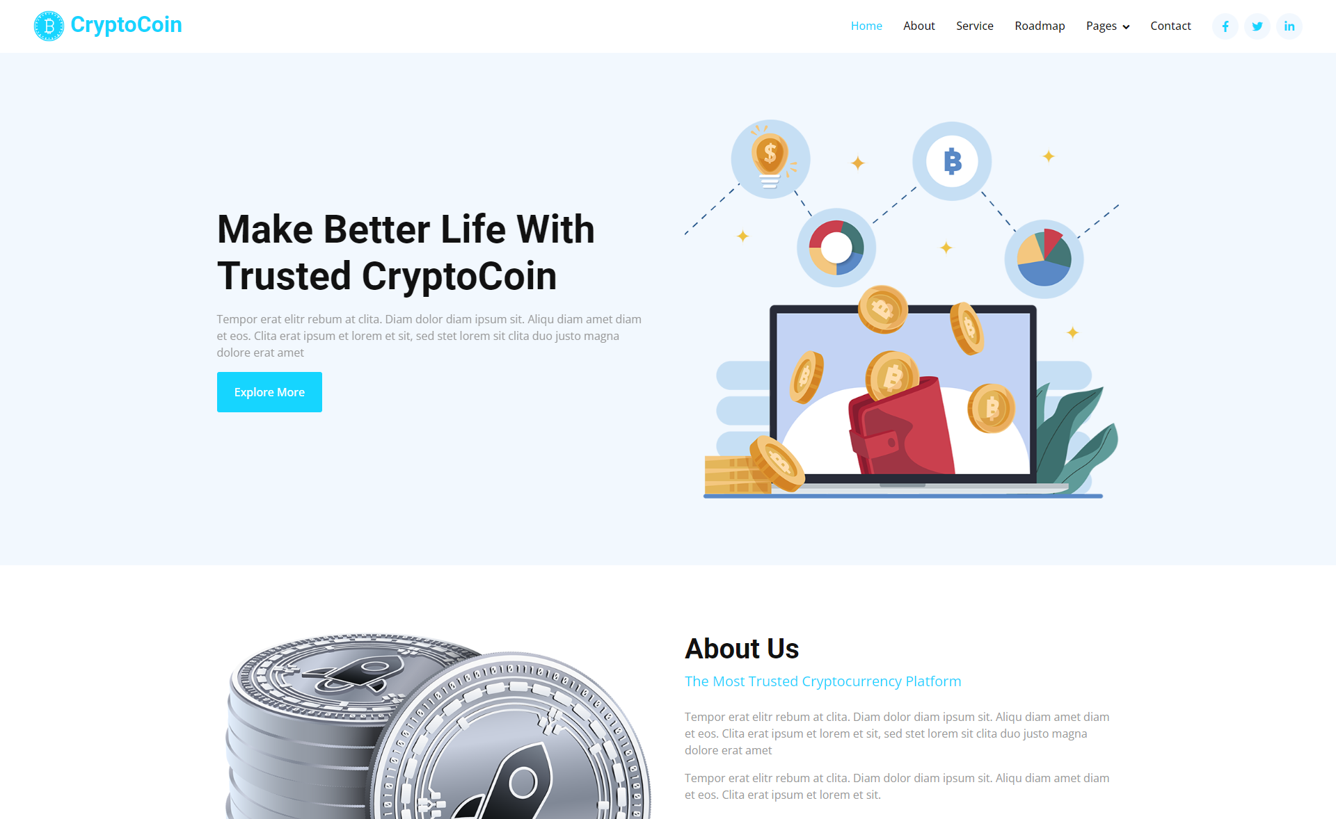Bitbank - Bitcoin Cryptocurrency Website Template