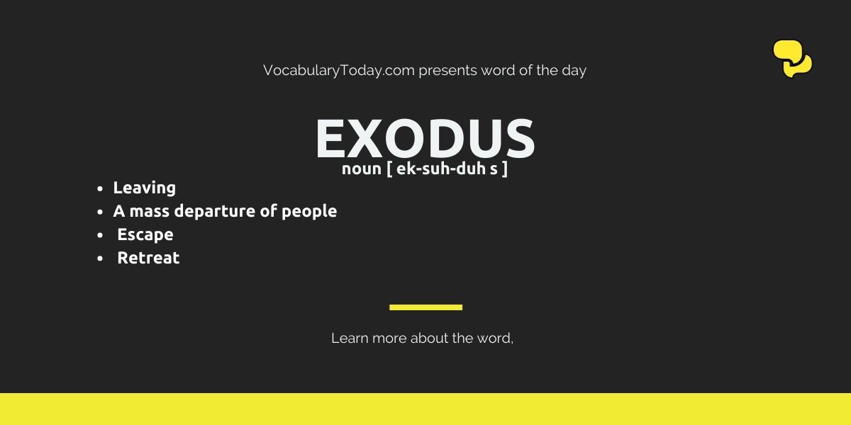 Exodus - Wiktionary, the free dictionary
