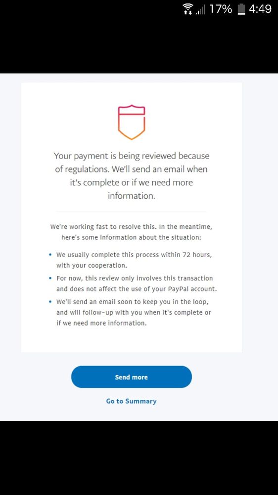 What does the status of my payment or money request mean on my PayPal account? | PayPal US