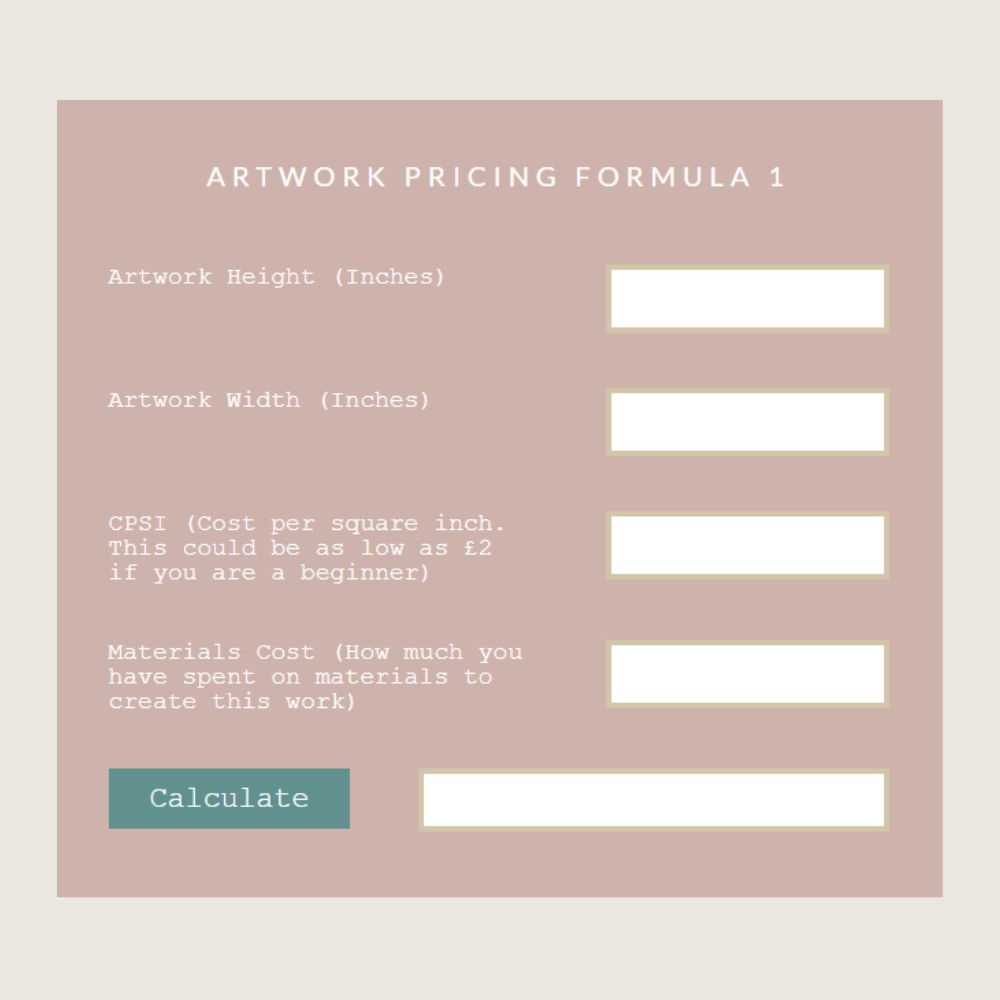 Cost Calculator - Create Your Own Fine Art Prints