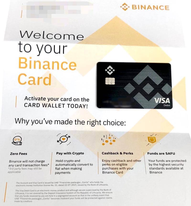 Binance Visa Card and How to Get it