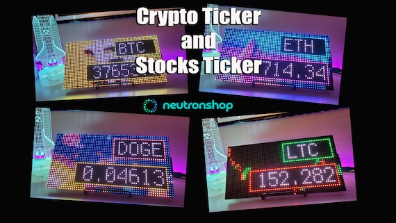 DIY Arduino Multi Crypto Bitcoin Price Ticker RED LED Dot Matrix Displ – eElectronicParts