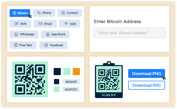 CryptoCoin QR Code Generator (BTC, LTC, etc)