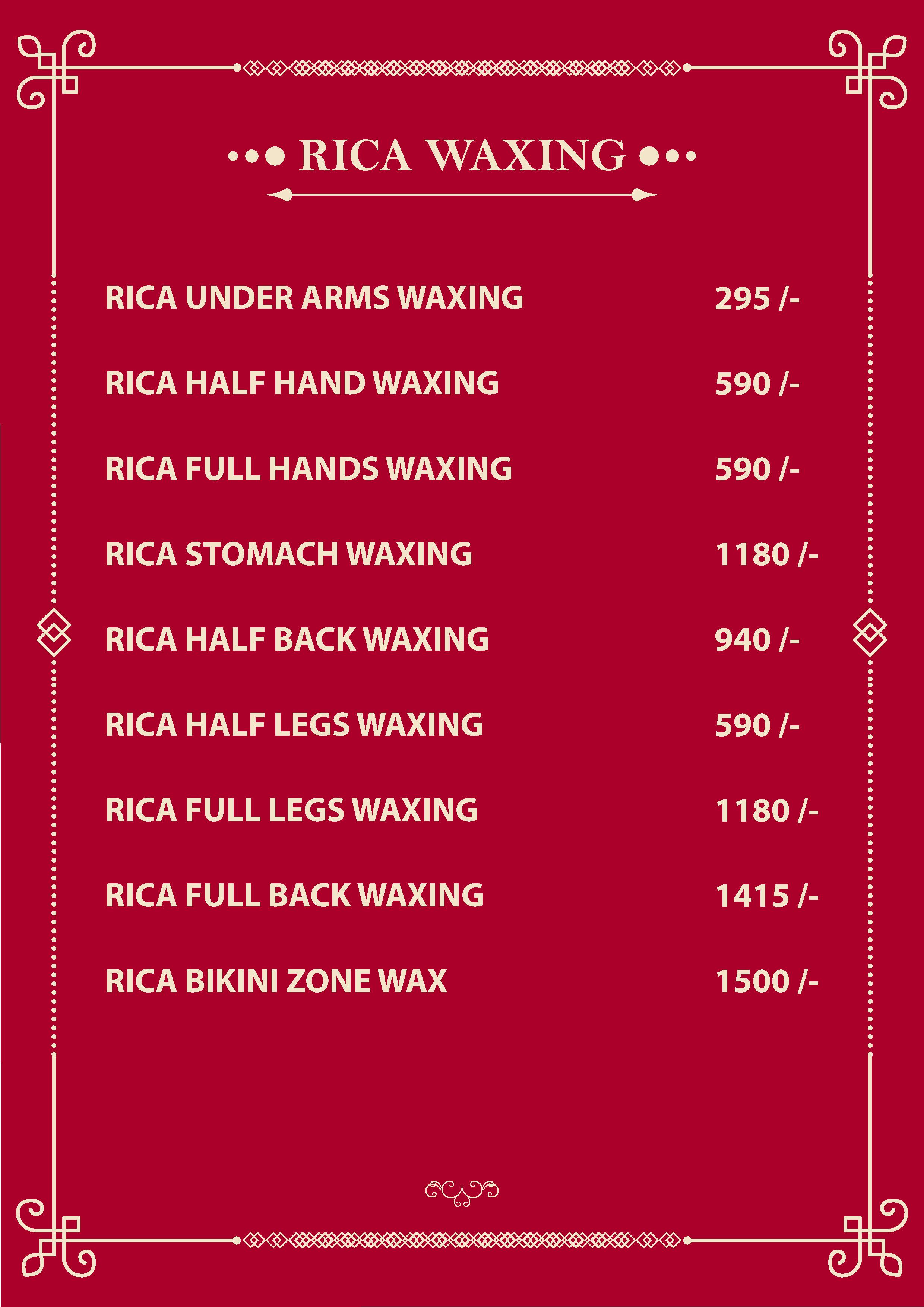 Price List | beautysalonbenfleet