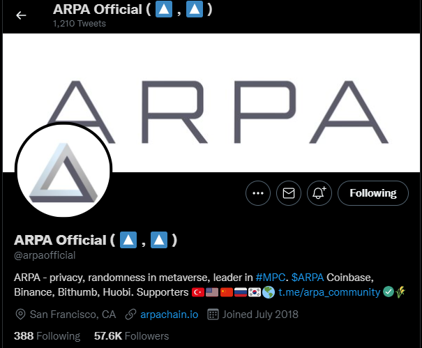 ARPA Reddit & ARPA Twitter Followers and Trends | CoinCarp