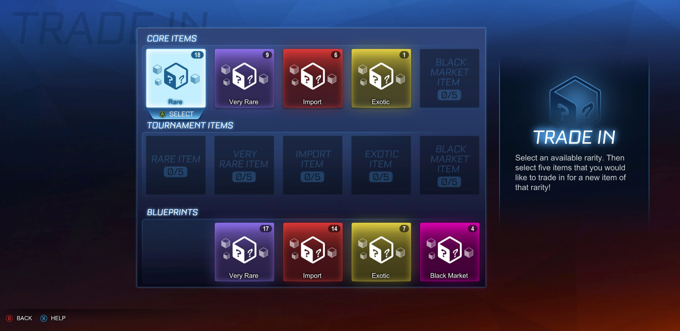 Great Rocket League Exchange Choices