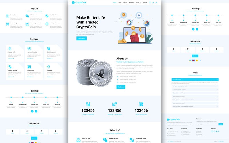 Cryptech Bitcoin Cryptocurrency Website Template