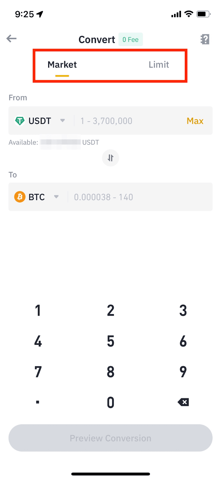 How to convert BTC to USDT on Binance iOS App (step-by-step guide) — Monierate
