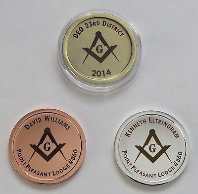 Custom Masonic Challenge Coins | Free shipping | Vivipins™