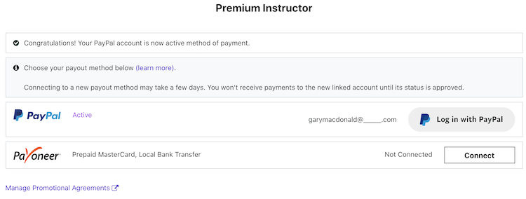 available payment method - Udemy Instructor Community