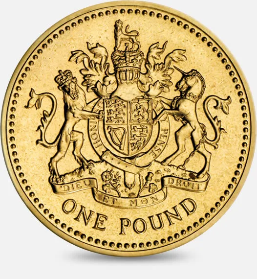 One Pound Coin - Royal Arms - Coin Parade