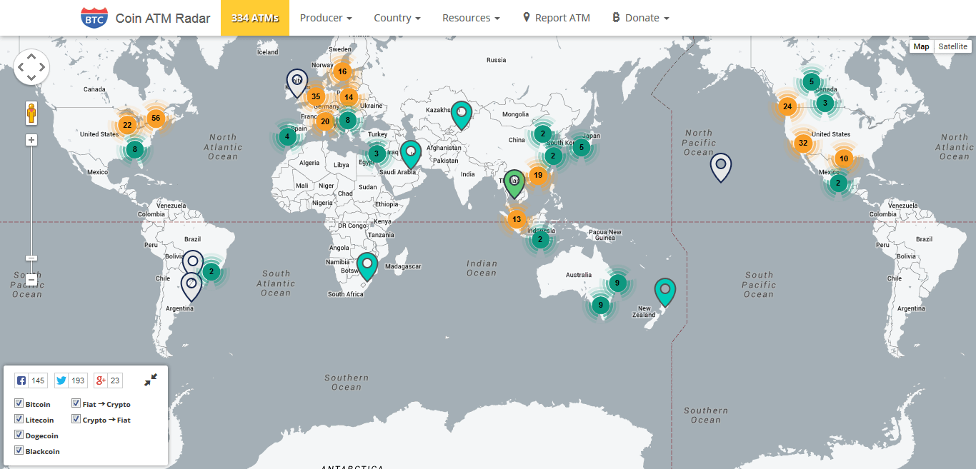 Bitcoin ATM Locator