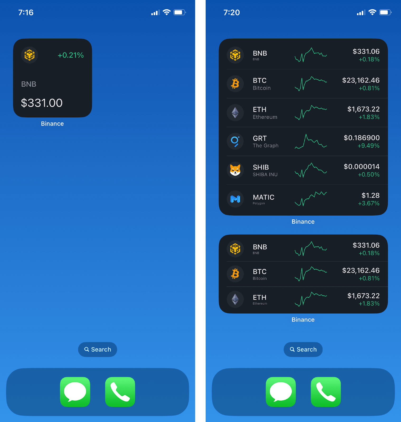 How can I add a widget to my home screen? - The Crypto App