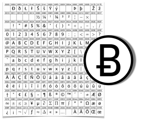 Unicode Character 'BITCOIN SIGN' (U+20BF)