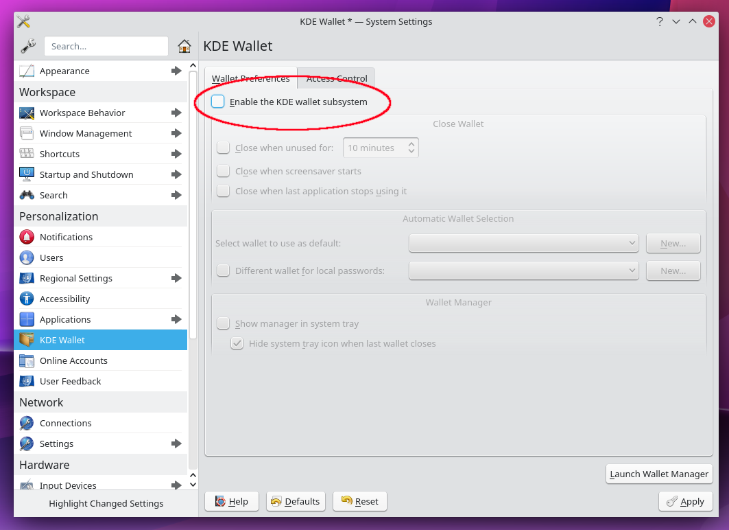 Chapter 8. Managing Passwords with KWallet Manager