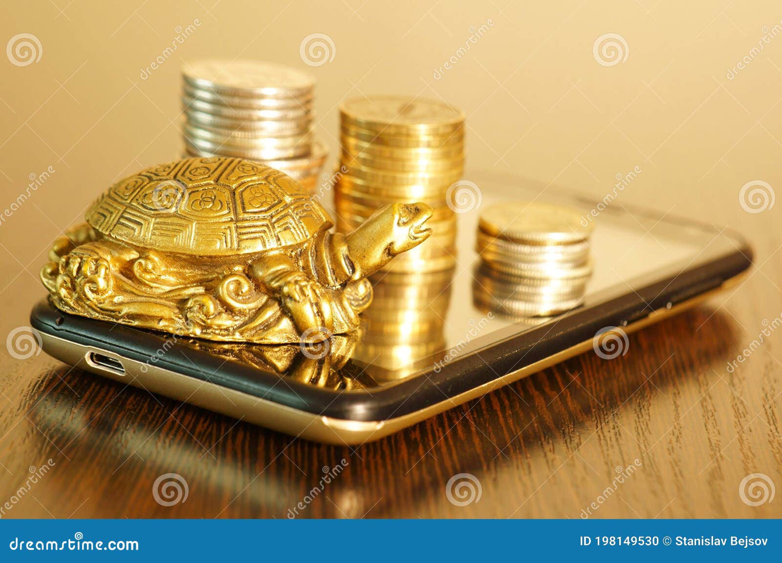 Metal Turtle Figure Bitcoin Coins On Stock Photo | Shutterstock