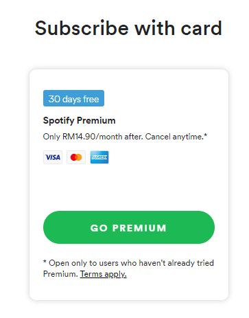 Payment methods - Spotify